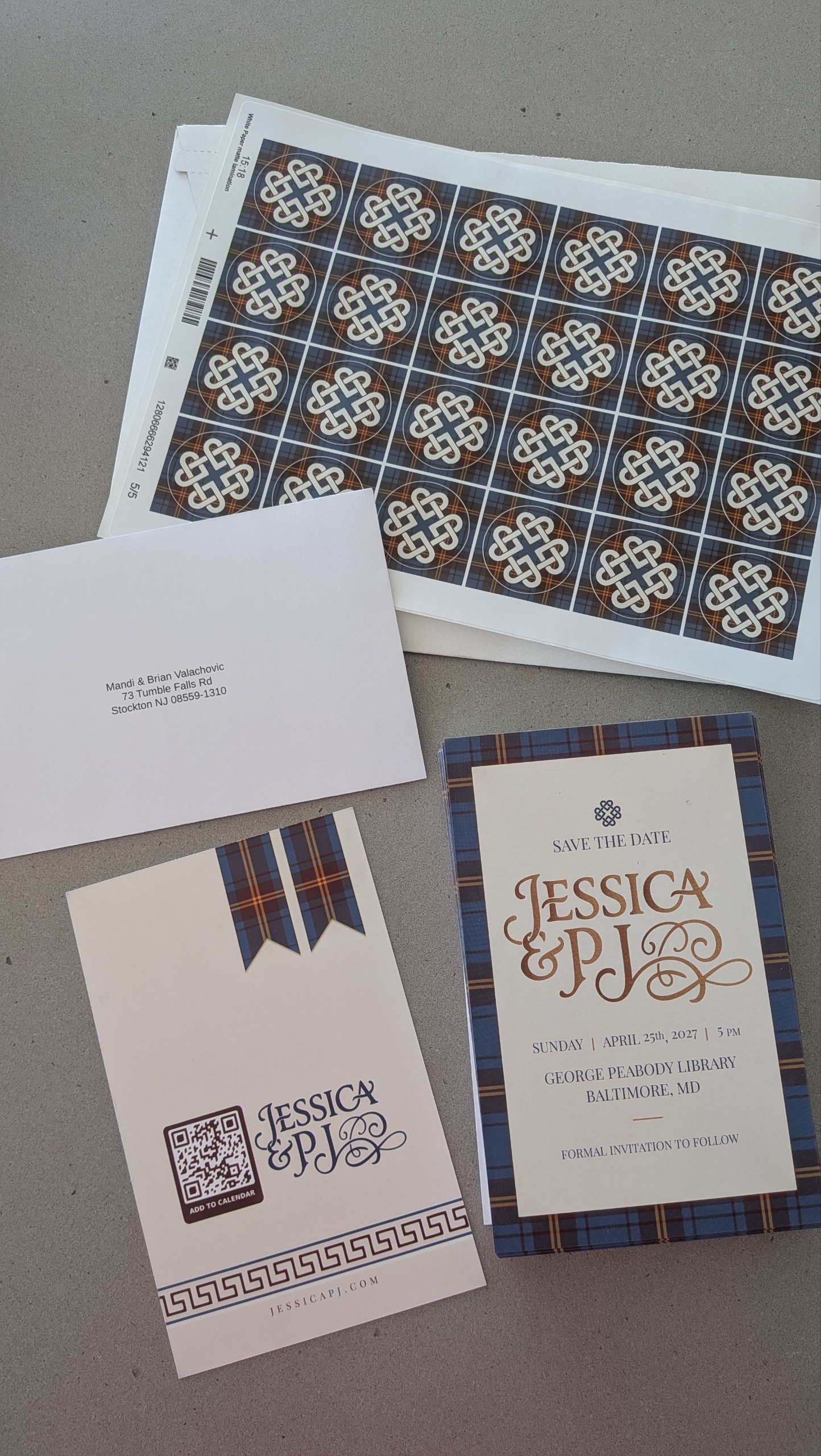 Jessica & PJ Save the Date Package